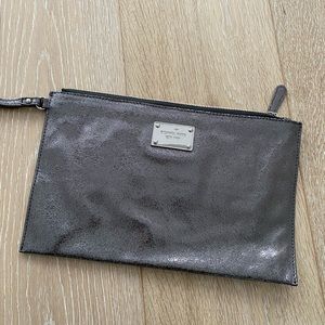 Michael KORS graphite grey envelope clutch